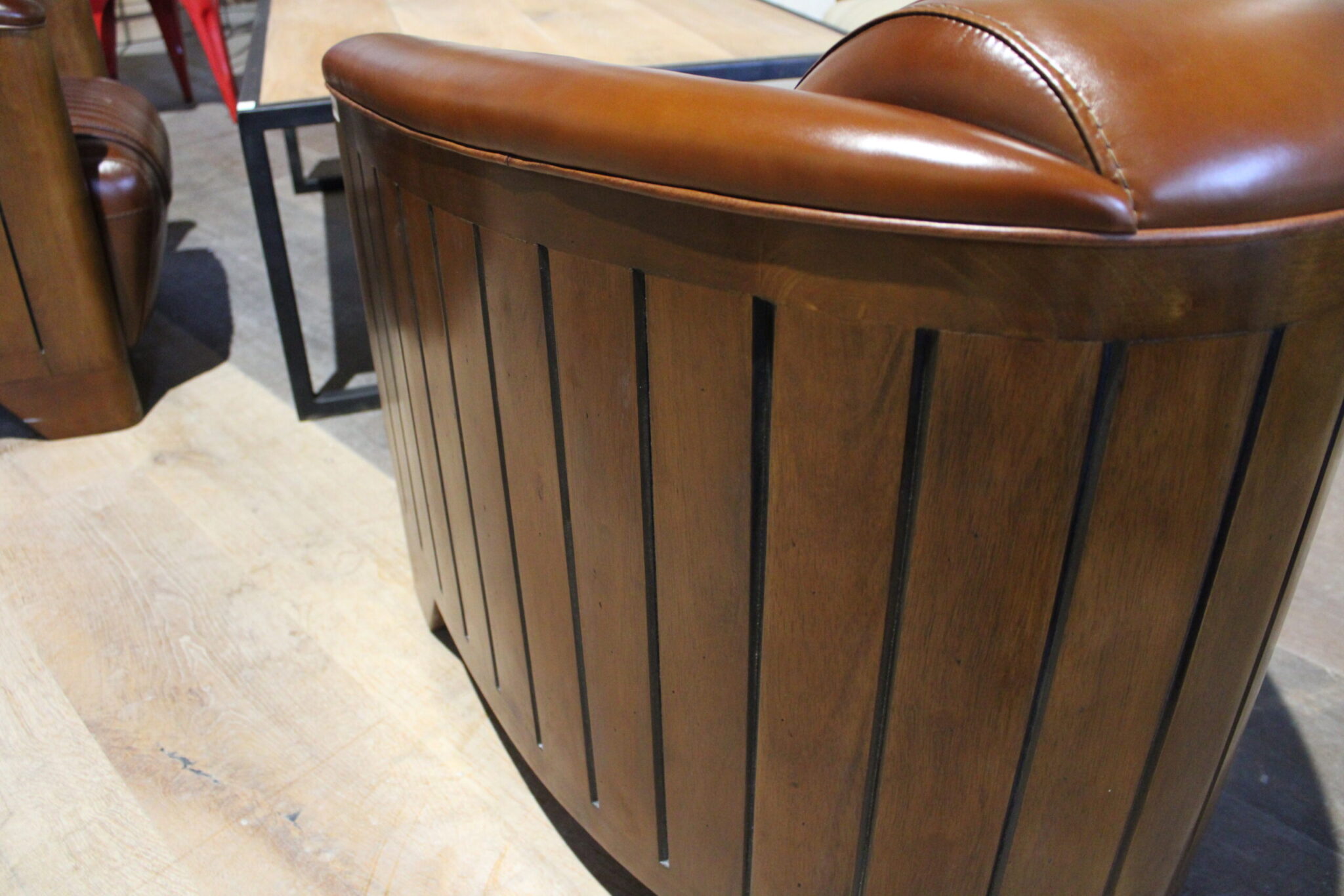 Fauteuil club en cuir