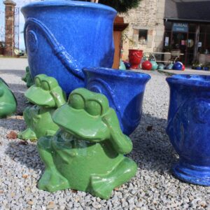 Grenouille en terre cuite vernissée