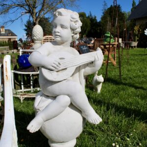 Statue ange musicien Guitare