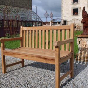 Banc de jardin en bois de teck de 120 cm de long