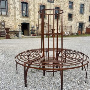 Banc tour d'arbre en fer forgé