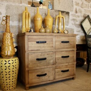 Commode à 6 tiroirs en bois