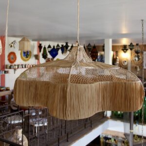 Abat jour en fibres végétales tressées