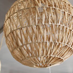 Abat jour en fibres tressées