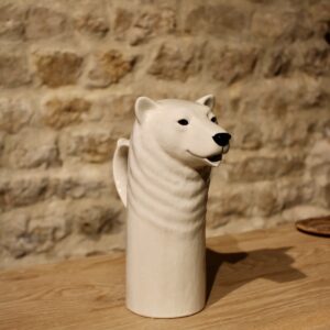 Carafe Ours blanc en céramique