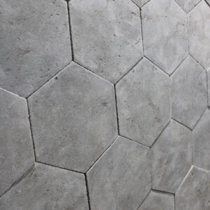 Pavés en pierre naturelle hexagonaux gris