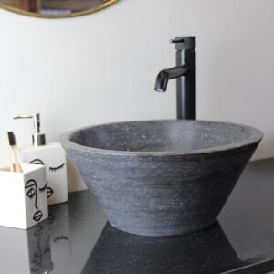 Vasque en pierre bleue d'Asie