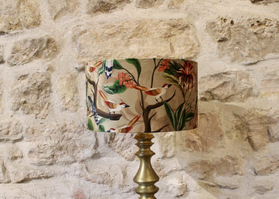 Abat-jour En Tissu Fryets Cora Dove - Style Victorien - Pour Assortir Rideaux Et Coussins - 6 Tailles Au Choix