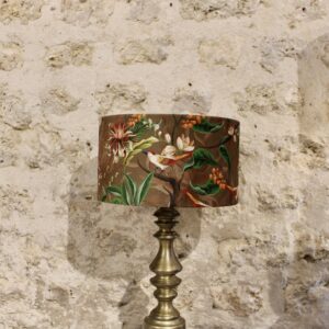 abat jour oiseaux marron