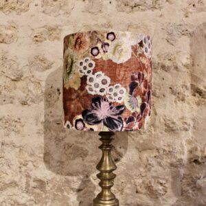 abat jour fleurs rose