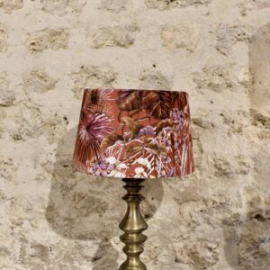 abat jour plumes de paon rose