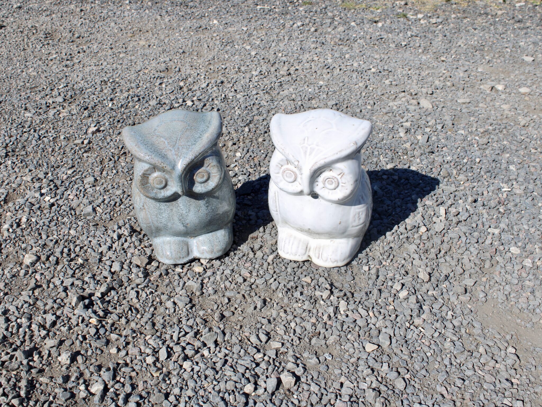 hibou en terre cuite