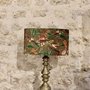 abat jour oiseaux marron