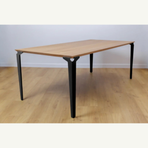 Atelier percheron - Table à manger Deauville noire (160 x 90 cm)
