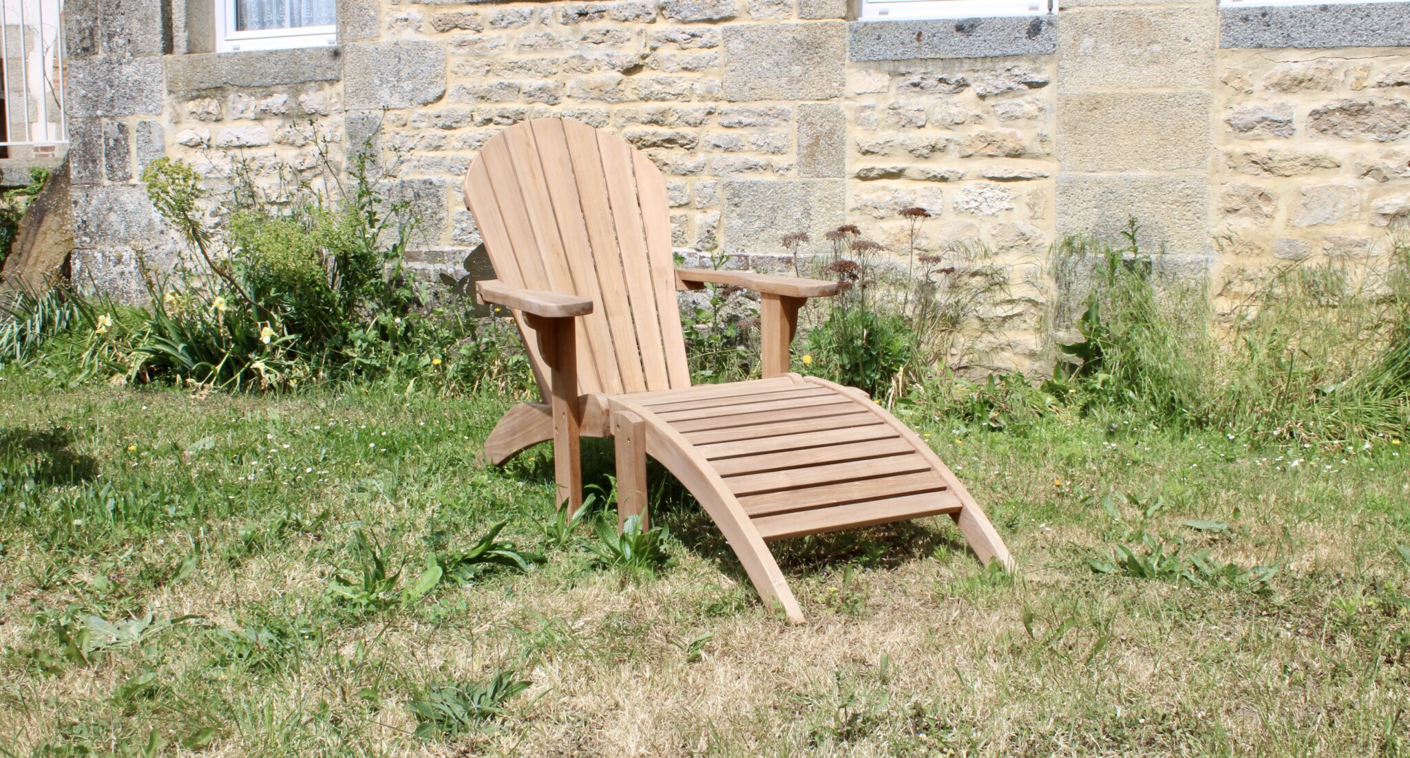amelia chaise longue en bois teck