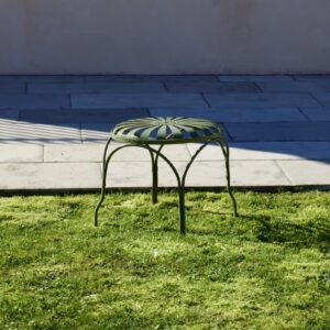 Soline - Petite table basse de jardin en fer forgé vert