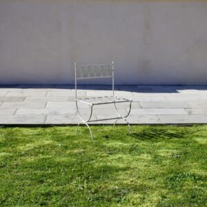 Alicia - Chaise de jardin en fer forgé blanc