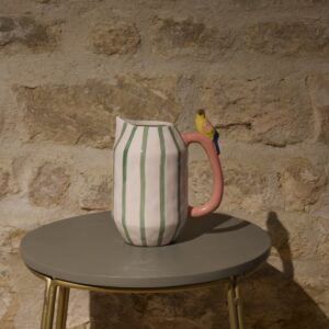 carafe rayé oiseau