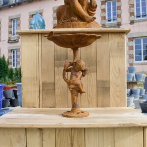 Ange - Bain d'oiseaux en fonte