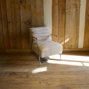 Tristan - Fauteuil texturé avec pieds métal