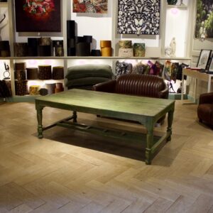 Gagra - Table basse ancienne verte en bois
