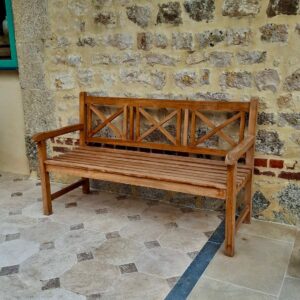 Eloi - Banc de jardin en bois teck